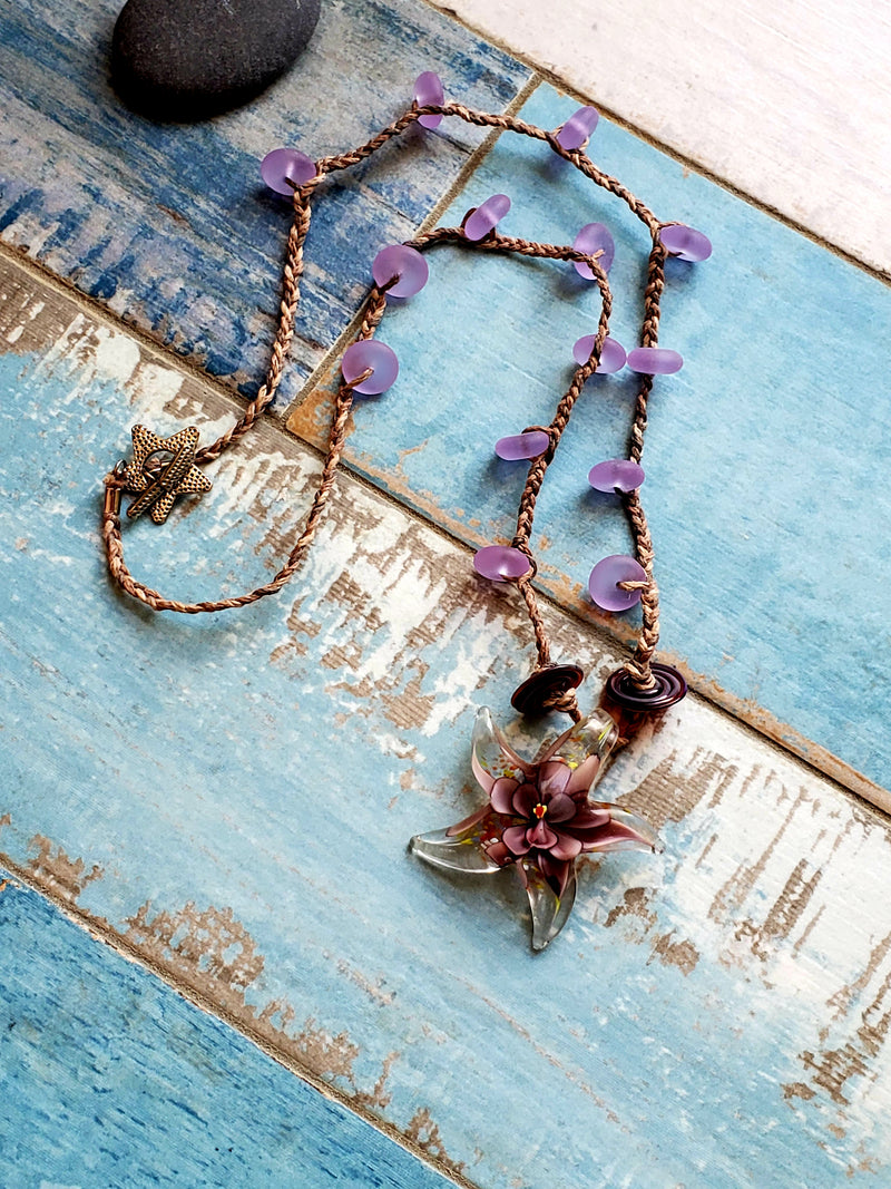 Glass Starfish Necklace