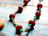 Red and Blue Coral Necklace