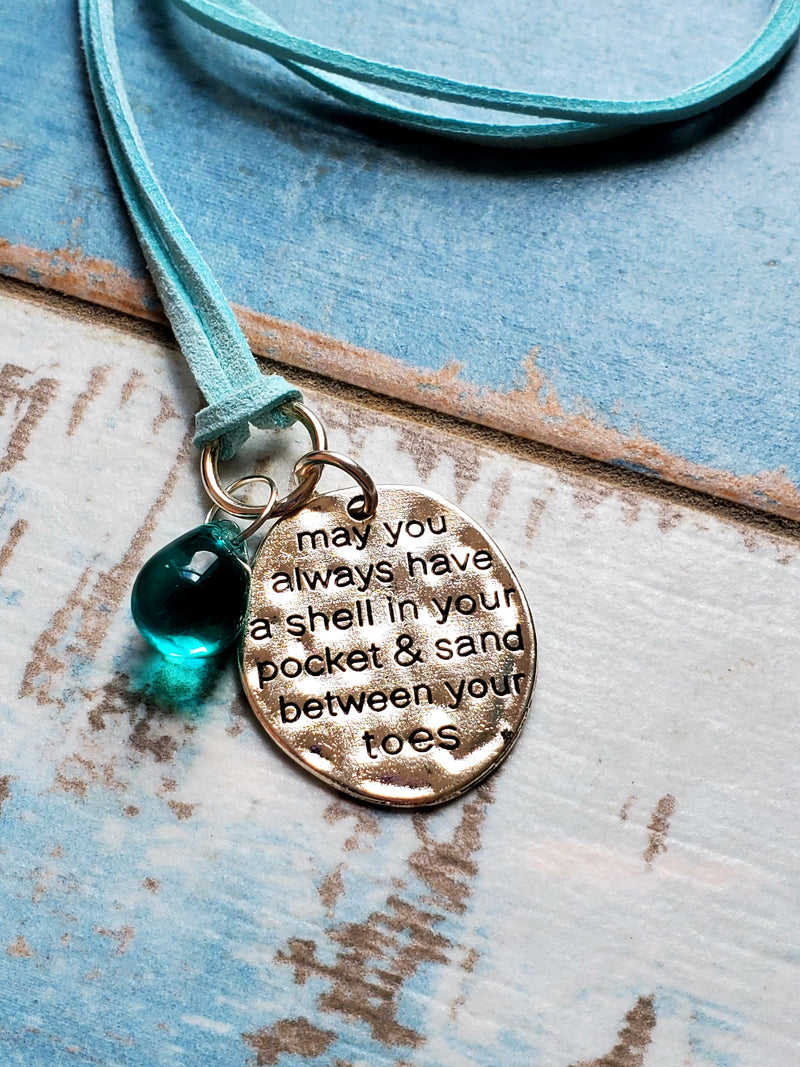 Sea Glass Inspirational Necklace