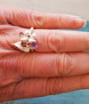 February Birthstone Gift, Fairy Leaf Ring