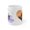 Bees and Butterfly Mug, Gift for Love, Ceramic Mug 11oz