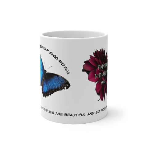 Calming Coffee Mug, Abundance Mug, Large Black Mug 15oz
