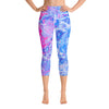 Yoga Pants, Shanti Yoga, Peace Yoga, Pink Yoga Pants, Blue Yoga Pants, Yoga Capri Leggings