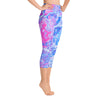 Yoga Pants, Shanti Yoga, Peace Yoga, Pink Yoga Pants, Blue Yoga Pants, Yoga Capri Leggings