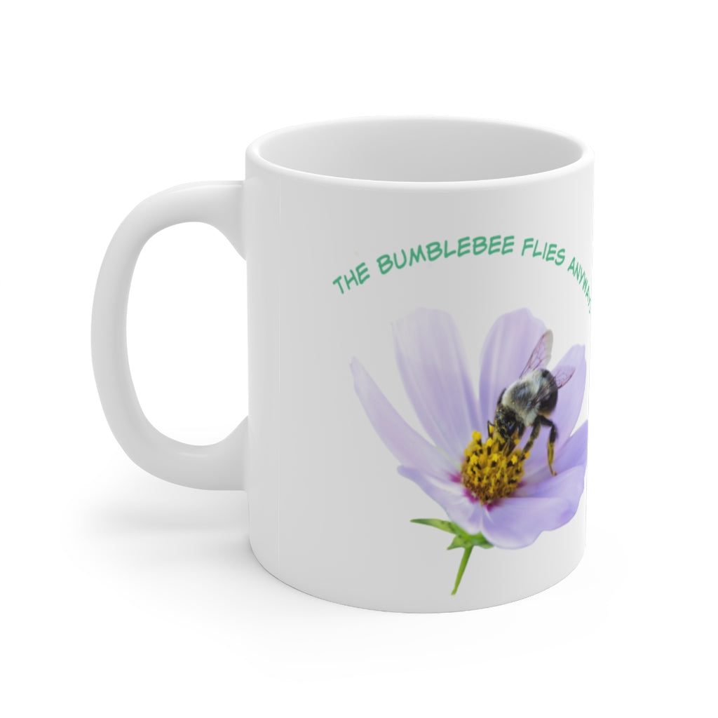 Bees and Butterfly Mug, Gift for Love, Ceramic Mug 11oz