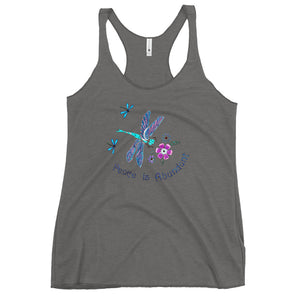 Peace is Abundant Dragonfly Women's Racerback Tank