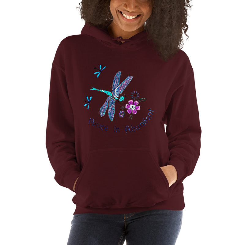 Peace is Abundant Dragonfly Unisex Hoodie