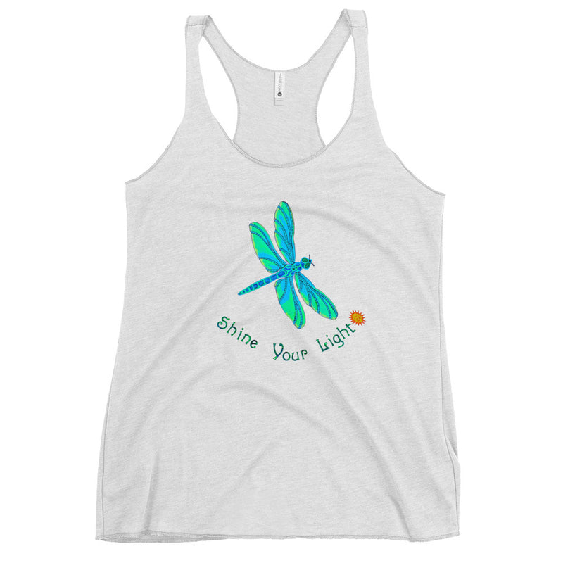 Shine Your Light Dragonfly Women's Racerback Tank Top