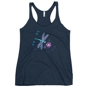 Peace is Abundant Dragonfly Women's Racerback Tank