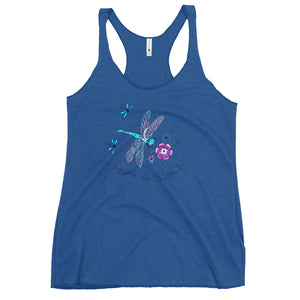 Peace is Abundant Dragonfly Women's Racerback Tank