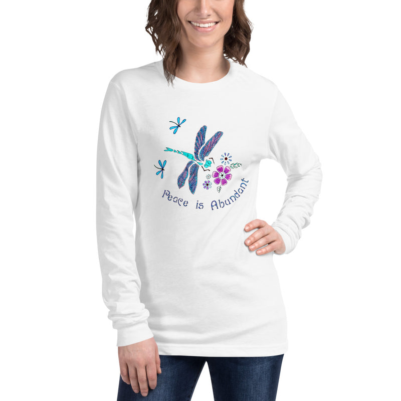 Peace is Abundant Dragonfly Unisex Long Sleeve Tee