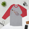 Rainbow Love Untethered T-Shirt 3/4 sleeve raglan shirt