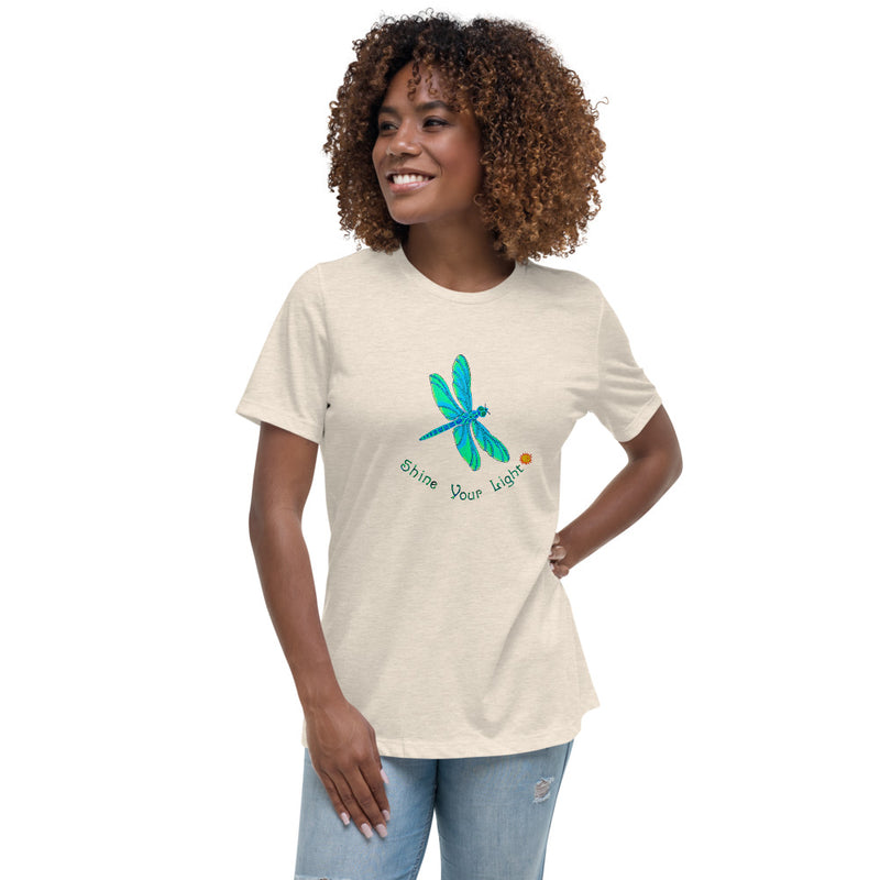 Shine Your Light Dragonfly Women's Relaxed T-Shirt