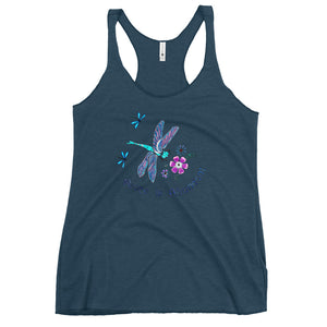 Peace is Abundant Dragonfly Women's Racerback Tank
