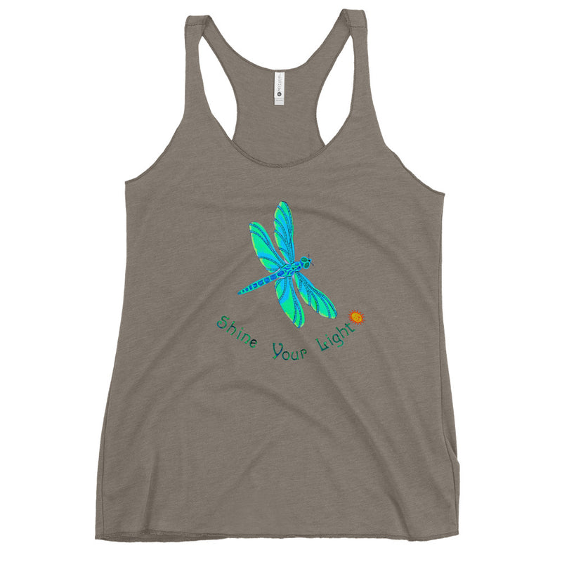 Shine Your Light Dragonfly Women's Racerback Tank Top